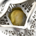 ノンブランド NON BRAND クリソベリル キャッツアイ ダイヤ リング プラチナシルバー Pt900 クリソベリルキャッツアイ ダイヤモンド リング 指輪 猫目石 プラチナ 日付・イニシャルの刻印あり 8号