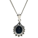 ノンブランド NON BRAND サファイア ダイヤモンド プラチナシルバー Pt900 Pt850 サファイア ダイヤモンド ネックレス Pt850 Pt900 ドロップ ペンダント ダイヤ 青