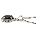 ノンブランド NON BRAND サファイア ダイヤモンド プラチナシルバー Pt900 Pt850 サファイア ダイヤモンド ネックレス Pt850 Pt900 ドロップ ペンダント ダイヤ 青