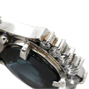 ノンブランド NON BRAND サファイア ダイヤモンド プラチナシルバー Pt900 Pt850 サファイア ダイヤモンド ネックレス Pt850 Pt900 ドロップ ペンダント ダイヤ 青