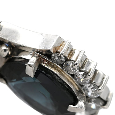 ノンブランド NON BRAND サファイア ダイヤモンド プラチナシルバー Pt900 Pt850 サファイア ダイヤモンド ネックレス Pt850 Pt900 ドロップ ペンダント ダイヤ 青