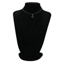 ノンブランド NON BRAND サファイア ダイヤモンド プラチナシルバー Pt900 Pt850 サファイア ダイヤモンド ネックレス Pt850 Pt900 ドロップ ペンダント ダイヤ 青