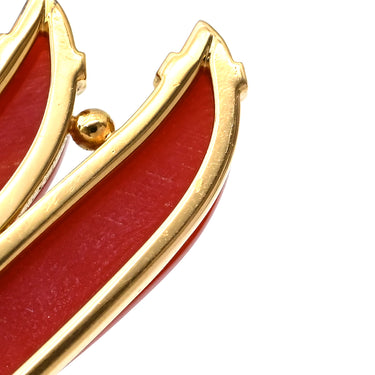 ノンブランド NON BRAND 珊瑚 イエローゴールド K18YG 珊瑚 ペンダントトップ 赤 血赤サンゴ