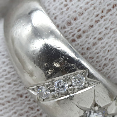 ノンブランド NON BRAND ダイヤリング プラチナシルバー Pt900 ダイヤモンド リング 指輪 13号