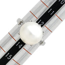 ノンブランド NON BRAND 白蝶パール ダイヤリング プラチナシルバー Pt900 パール ダイヤモンド リング 指輪 1粒 1P 13号