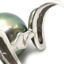 ノンブランド NON BRAND 黒蝶パール ダイヤリング ホワイトゴールド K18WG パール ダイヤモンド リング 指輪 1粒 1P 11号