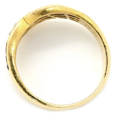 ノンブランド NON BRAND ルビー ダイヤ リング イエローゴールド K18YG ルビー ダイヤモンド リング 指輪 Au750 18K 18金 レッド 赤 10.5号