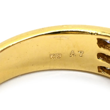 ノンブランド NON BRAND ルビー ダイヤ リング イエローゴールド K18YG ルビー ダイヤモンド リング 指輪 Au750 18K 18金 レッド 赤 10.5号