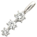 ノンブランド NON BRAND ダイヤ プラチナシルバー Pt900 ダイヤモンド ペンダントトップ 3石 3連 ドロップ