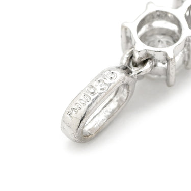 ノンブランド NON BRAND ダイヤ プラチナシルバー Pt900 ダイヤモンド ペンダントトップ 3石 3連 ドロップ