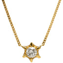 ノンブランド NON BRAND ダイヤペンダント イエローゴールド K18YG ダイヤモンド ネックレス 750 18K 1P 1粒