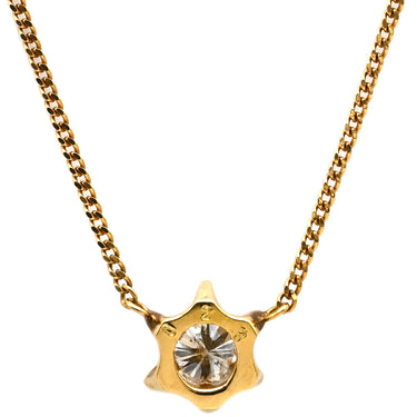 ノンブランド NON BRAND ダイヤペンダント イエローゴールド K18YG ダイヤモンド ネックレス 750 18K 1P 1粒