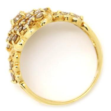 ノンブランド NON BRAND ダイヤリング イエローゴールド K18YG ダイヤモンド リング 指輪 8.5号