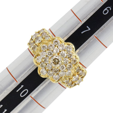 ノンブランド NON BRAND ダイヤリング イエローゴールド K18YG ダイヤモンド リング 指輪 8.5号