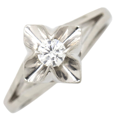 ノンブランド NON BRAND ダイヤ 立爪リング プラチナシルバー Pt900 ダイヤモンド リング 指輪 1P フラワーモチーフ 7号