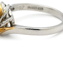 ノンブランド NON BRAND ダイヤリング プラチナシルバーXイエローゴールド Pt900 K18YG ダイヤモンド リング 指輪 コンビリング 10.5号