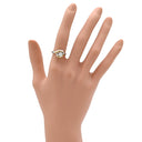 ノンブランド NON BRAND ダイヤリング プラチナシルバーXイエローゴールド Pt900 K18YG ダイヤモンド リング 指輪 コンビリング 10.5号