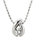 ノンブランド NON BRAND ダイヤペンダント ホワイトゴールド K18WG ダイヤモンド ネックレス 1P 一粒 18K WG Au750 雫