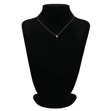 ノンブランド NON BRAND ダイヤペンダント ホワイトゴールド K18WG ダイヤモンド ネックレス 1P 一粒 18K WG Au750 雫