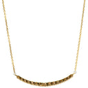 ノンブランド NON BRAND ダイヤペンダント イエローゴールド K18YG ダイヤモンド ネックレス 15P 15石 一文字