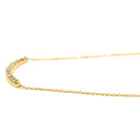 ノンブランド NON BRAND ダイヤペンダント イエローゴールド K18YG ダイヤモンド ネックレス 15P 15石 一文字