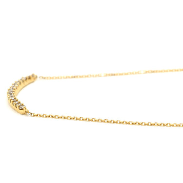 ノンブランド NON BRAND ダイヤペンダント イエローゴールド K18YG ダイヤモンド ネックレス 15P 15石 一文字