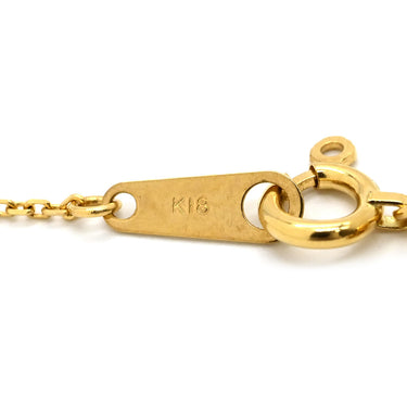 ノンブランド NON BRAND ダイヤペンダント イエローゴールド K18YG ダイヤモンド ネックレス 15P 15石 一文字