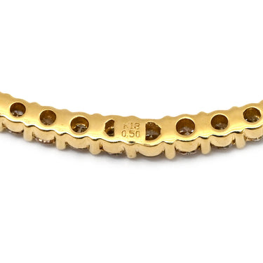 ノンブランド NON BRAND ダイヤペンダント イエローゴールド K18YG ダイヤモンド ネックレス 15P 15石 一文字