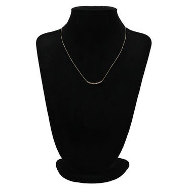 ノンブランド NON BRAND ダイヤペンダント イエローゴールド K18YG ダイヤモンド ネックレス 15P 15石 一文字