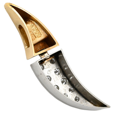 ノンブランド NON BRAND ダイヤ ペンダントトップ イエローゴールドXプラチナシルバー K18YG Pt900 ダイヤモンド ペンダントトップ ペンダントヘッド 18K 18金 750