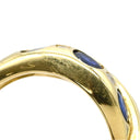 ノンブランド NON BRAND ブルーサファイア ダイヤ イエローゴールド K18YG サファイア ダイヤモンド リング 指輪 青 12号