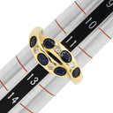 ノンブランド NON BRAND ブルーサファイア ダイヤ イエローゴールド K18YG サファイア ダイヤモンド リング 指輪 青 12号