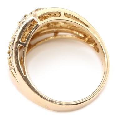 ノンブランド NON BRAND ダイヤリング ピンクゴールド K18PG ダイヤモンド リング 指輪 750 ピンクゴールド 透かし 13号