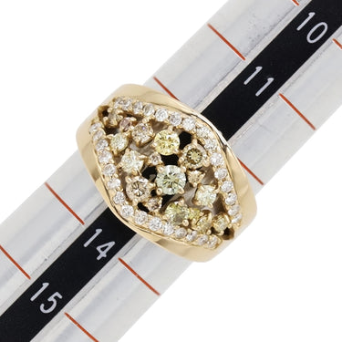 ノンブランド NON BRAND ダイヤリング ピンクゴールド K18PG ダイヤモンド リング 指輪 750 ピンクゴールド 透かし 13号