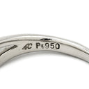 4℃ 4℃ ダイヤリング プラチナシルバー Pt900 ダイヤモンド リング 指輪 3P 3粒 8号
