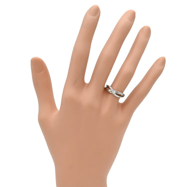 4℃ 4℃ ダイヤリング プラチナシルバー Pt900 ダイヤモンド リング 指輪 3P 3粒 8号