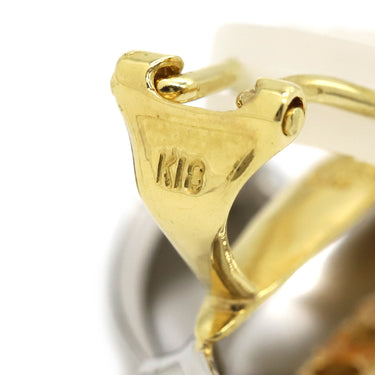 ノンブランド NON BRAND ダイヤモンド コンビ プラチナシルバーXイエローゴールド K18YG Pt900 ダイヤモンド イヤリング 750 18K プラチナ