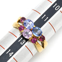 ノンブランド NON BRAND サファイア ルビー リング イエローゴールド×ブルー×ピンク K18YG サファイア ルビー リング 指輪 ブルー ピンク 750 YG 12号