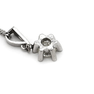 ノンブランド NON BRAND ダイヤペンダント プラチナシルバー Pt850 ダイヤモンド Pt900(トップ) ネックレス 1P 1粒