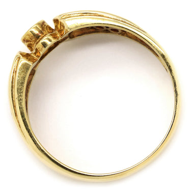 ノンブランド NON BRAND ルビー ダイヤリング イエローゴールド K18YG ルビー ダイヤモンド リング 指輪 レッド 赤 1Pダイヤ 11号