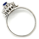 ノンブランド NON BRAND サファイア ダイヤリング プラチナシルバー Pt900 サファイア ダイヤモンド リング 指輪 青 12.5号