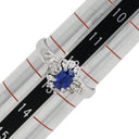 ノンブランド NON BRAND サファイア ダイヤリング プラチナシルバー Pt900 サファイア ダイヤモンド リング 指輪 青 12.5号