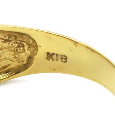 ノンブランド NON BRAND ダイヤリング イエローゴールド K18YG ダイヤモンド リング 指輪 V字 Vライン 14.5号