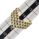 ノンブランド NON BRAND ダイヤリング イエローゴールド K18YG ダイヤモンド リング 指輪 V字 Vライン 14.5号