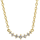 ノンブランド NON BRAND イエローゴールド K18YG ダイヤモンド ネックレス ダイヤモンド 7P 7連 750 YG ペンダント