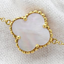 ノンブランド NON BRAND フラワーモチーフ シェルブレスレット イエローゴールド K18YG シェル ブレスレット ゴールド金具 天然シェル フリーフォーム 淡桃色