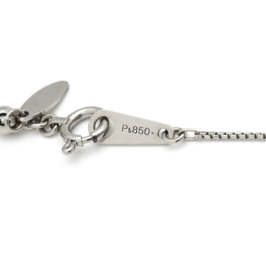 ノンブランド NON BRAND ダイヤペンダント プラチナシルバー Pt900 ダイヤモンド PT850(チェーン) ネックレス 3P 3粒 ドロップ