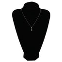 ノンブランド NON BRAND ダイヤペンダント プラチナシルバー Pt900 ダイヤモンド PT850(チェーン) ネックレス 3P 3粒 ドロップ