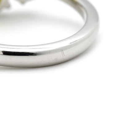 ノンブランド NON BRAND キャッツアイ ダイヤリング プラチナシルバー Pt900 クリソベリルキャッツアイ ダイヤモンド リング 指輪 猫目石 12号