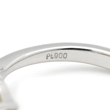 ノンブランド NON BRAND キャッツアイ ダイヤリング プラチナシルバー Pt900 クリソベリルキャッツアイ ダイヤモンド リング 指輪 猫目石 12号